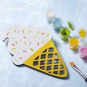 Mini Craft Kit Painting Wooden Ice Cream Cone