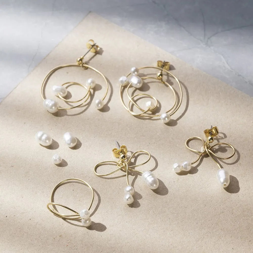 Mini Craft Kit Jewellery - Wire Earrings Gold-Plated