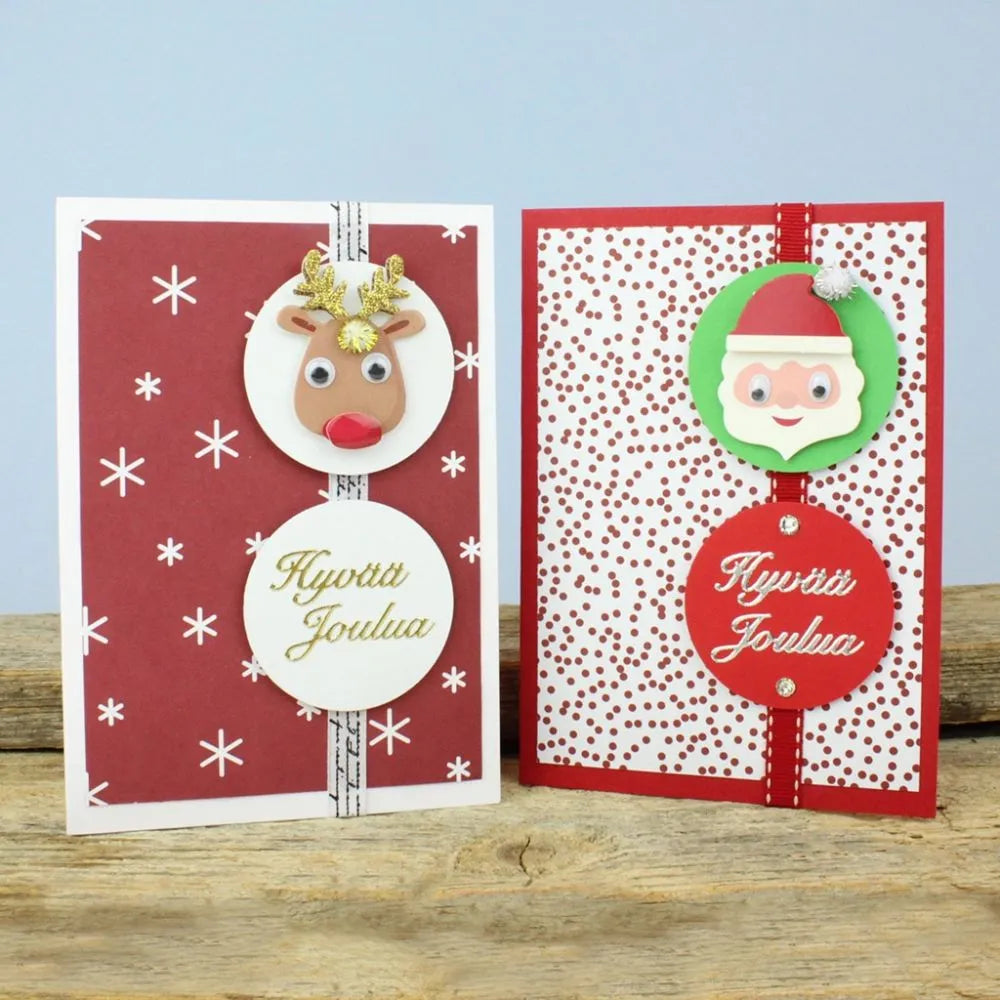 Christmas 3D Stickers - H: 40-45 mm, W: 26-35 mm (6 Pieces)