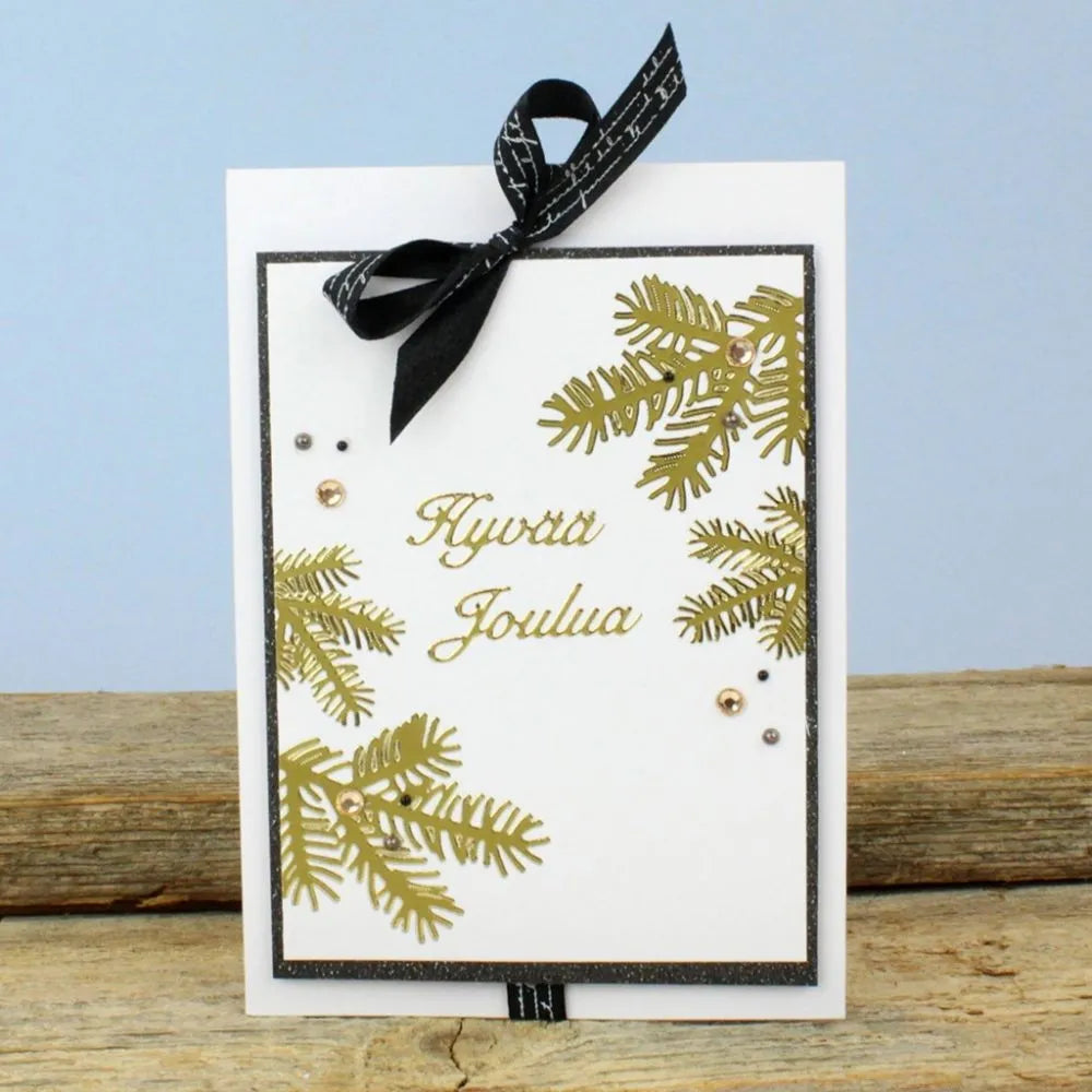 Satin Ribbon With Print W: 10 mm - Black 8mm