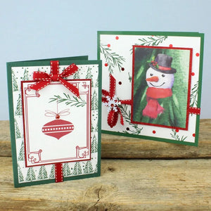 Cards/Envs Green/Red, card size 10.5x15 cm,Pk.50