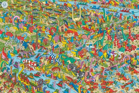 Wheres Wally 100 Piece Jigsaw Puzzle The Jurassic Games