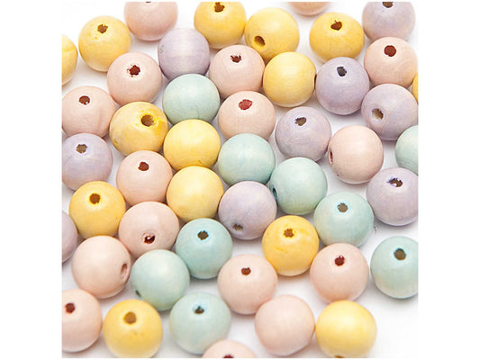 Wooden Beads - Rico Design - multicolor, 6 mm, 125 pcs