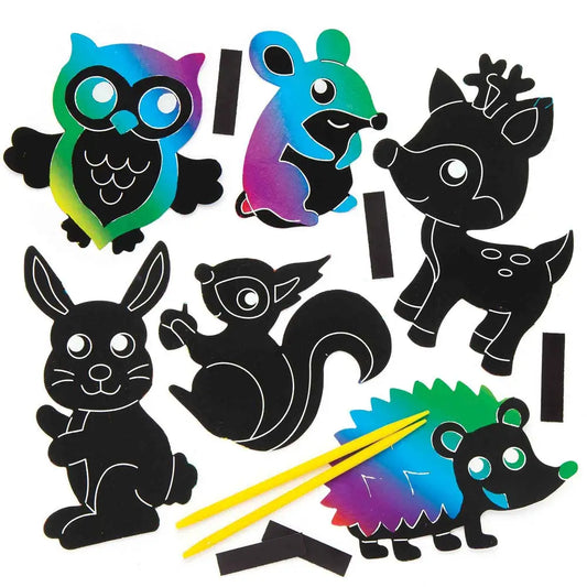 Woodland Animal Scratch Art Magnets (Pack of 10)