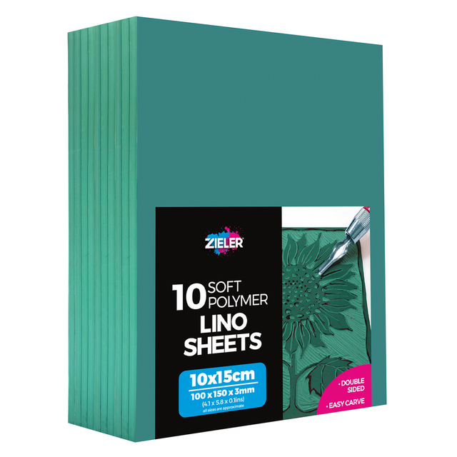 Zieler Soft Cut Lino Printing Bloc Sheets (Pack of 10)