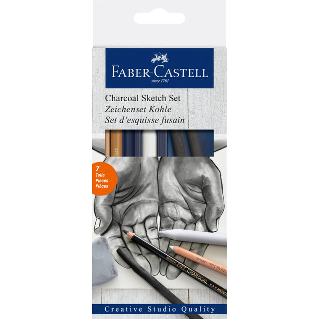 Faber Charcoal 7 Piece Sketch Set