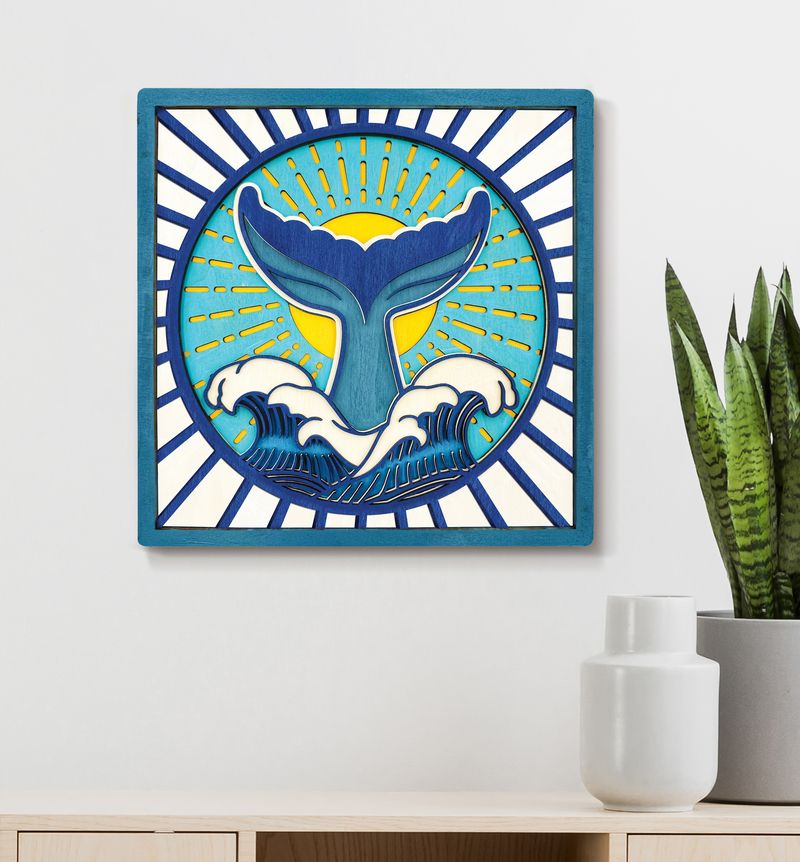 Splat Planet Wood Art Kit - Whale