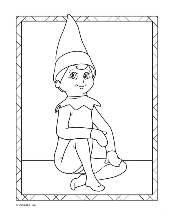 Elf on the Shelf Colouring Book