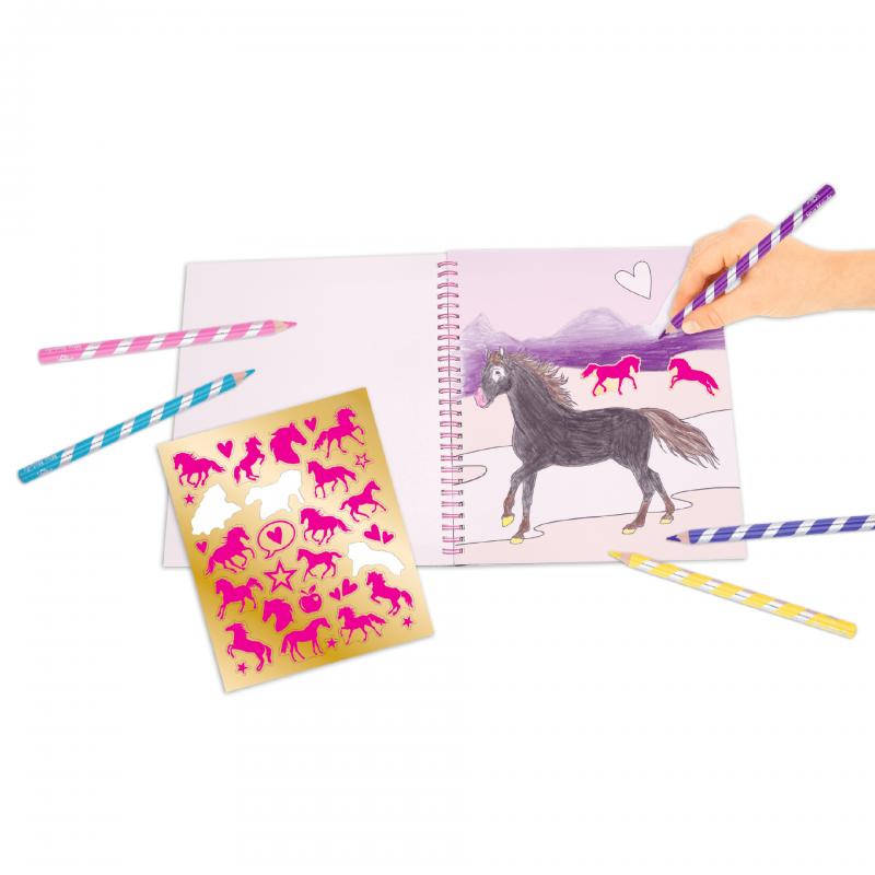 Miss Melody Colouring Book With Reversible Sequins