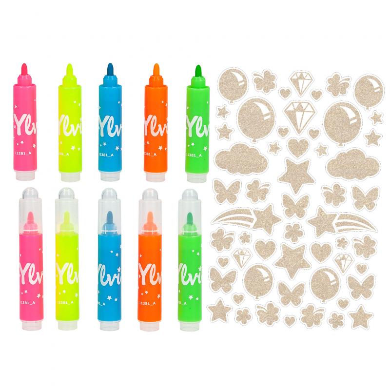 Ylvi Neon Colouring Book Set