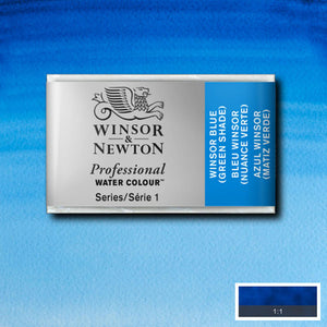Winsor Blue Green Shade Whole Pan - S1 Professional Watercolour