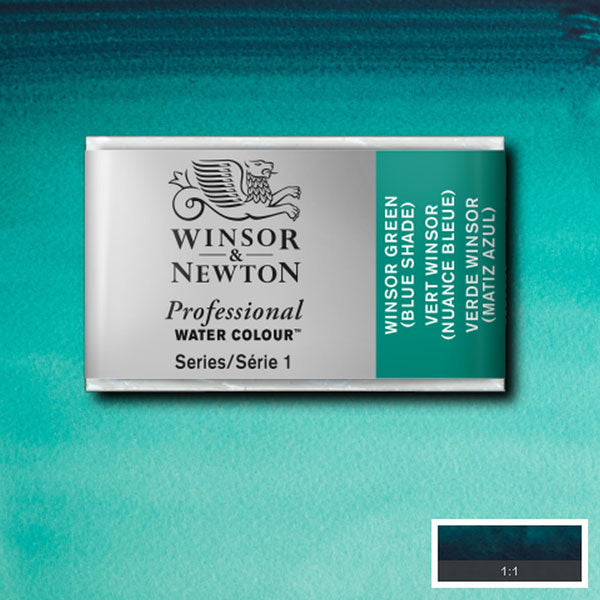 Winsor Green Blue Shade Whole Pan - S1 Professional Watercolour
