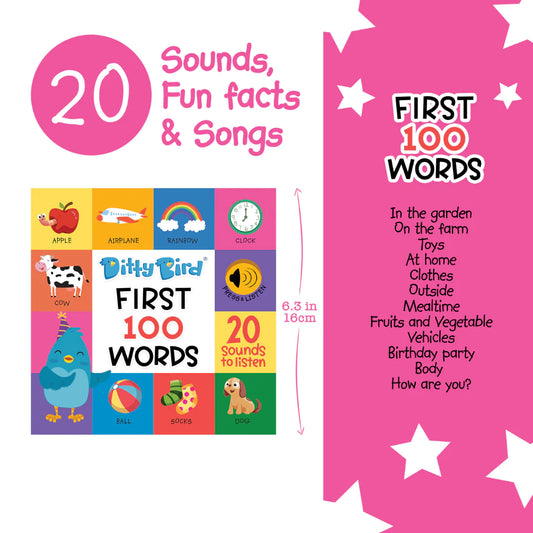 Ditty Bird - First 100 Words Musical Sound Book
