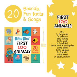 Ditty Bird - First 100 Animals Musical Sound Book