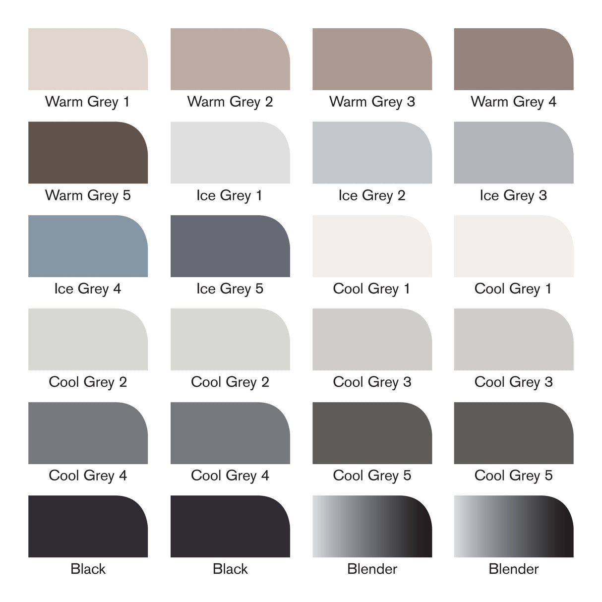 Winsor & Newton Promarker Wallet - 24 Grey and Black Tones