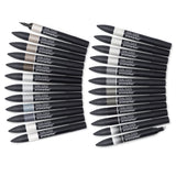 Winsor & Newton Promarker Wallet - 24 Grey and Black Tones