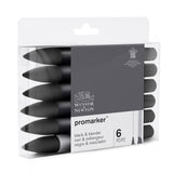 Winsor & Newton Promarker - 5 Blacks + Blender Set