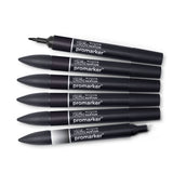 Winsor & Newton Promarker - 5 Blacks + Blender Set