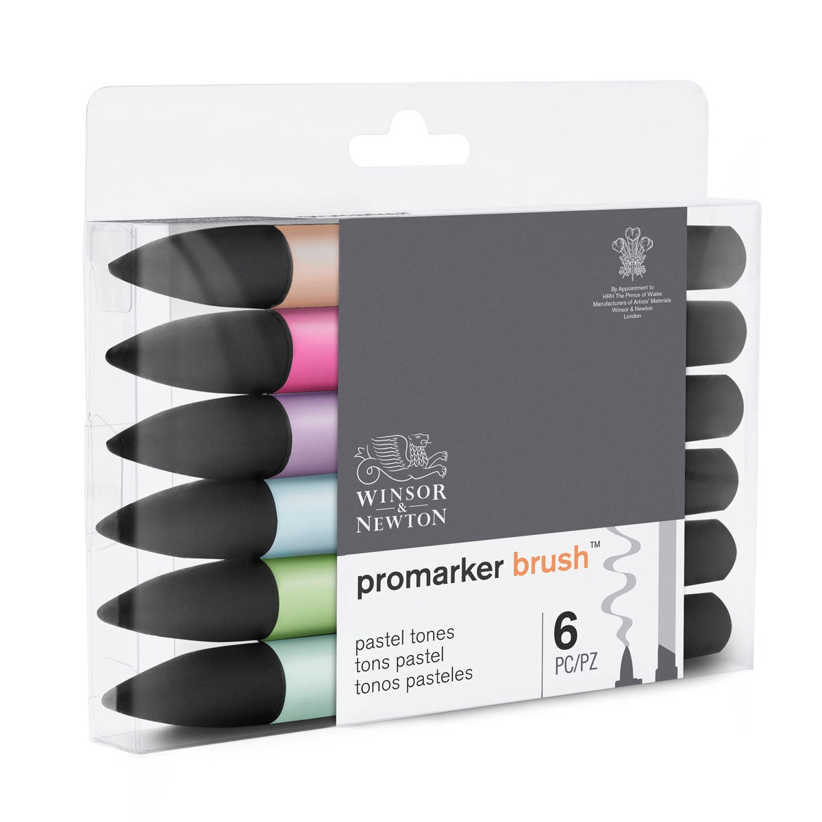 Winsor & Newton Promarker Brush 6 Pastel Tones