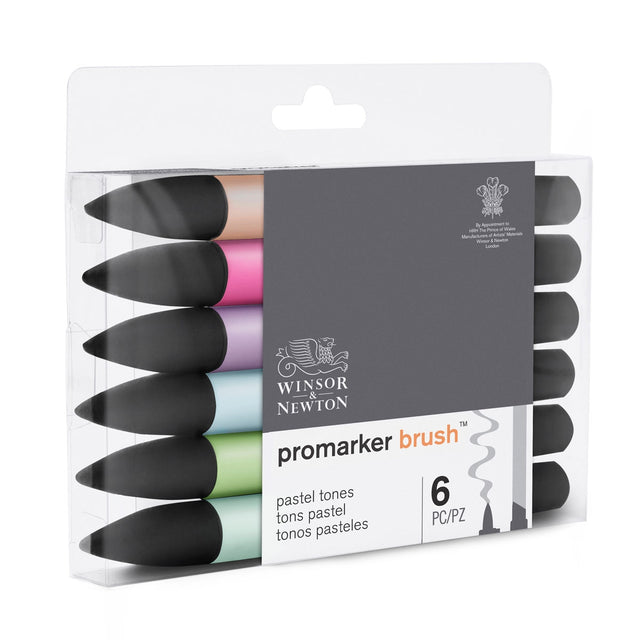 Winsor & Newton Promarker Brush 6 Pastel Tones
