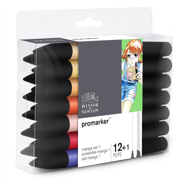Winsor & Newton Promarker 12+1 Manga Set 1