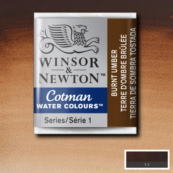 Cotman Watercolour Burnt Umber Half Pan