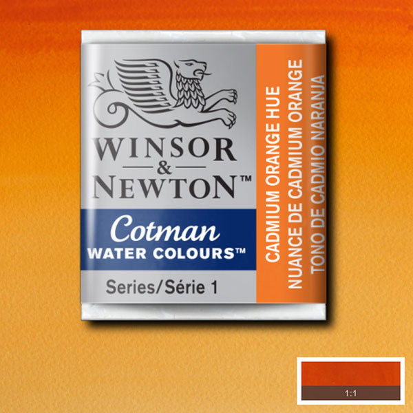 Cotman Watercolour Cadmium Orange Hue Half Pan
