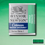 Cotman Watercolour Emerald Half Pan