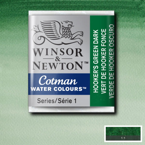 Cotman Watercolour Hooker's Green Dark Half Pan