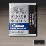 Cotman Watercolour Ivory Black Half Pan