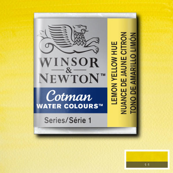 Cotman Watercolour Lemon Yellow Hue Half Pan