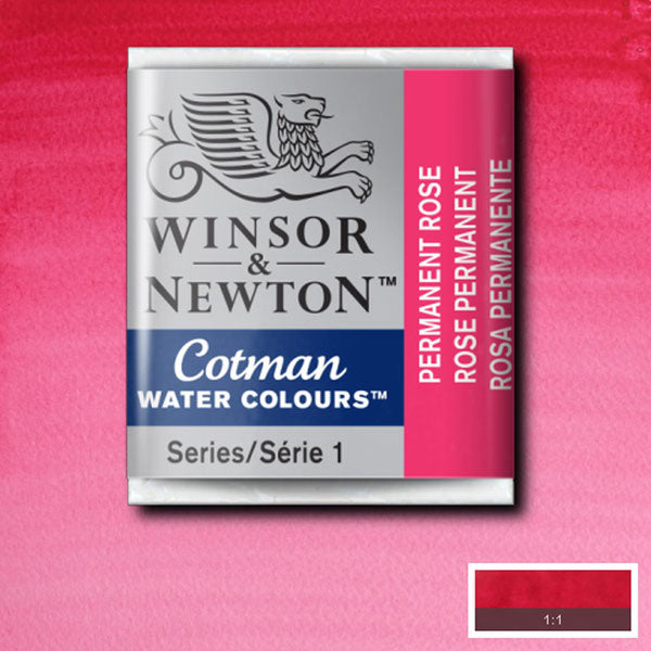 Cotman Watercolour Permanent Rose Half Pan