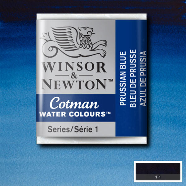 Cotman Watercolour Prussian Blue Half Pan