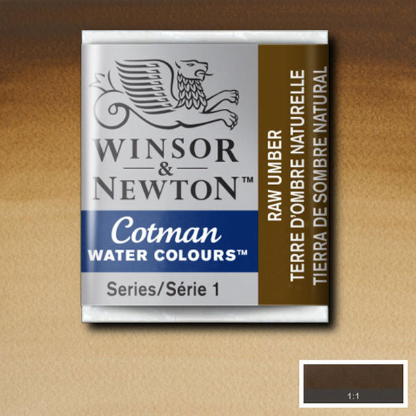 Cotman Watercolour Raw Umber Half Pan