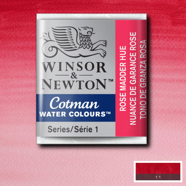Cotman Watercolour Rose Madder Hue Half Pan