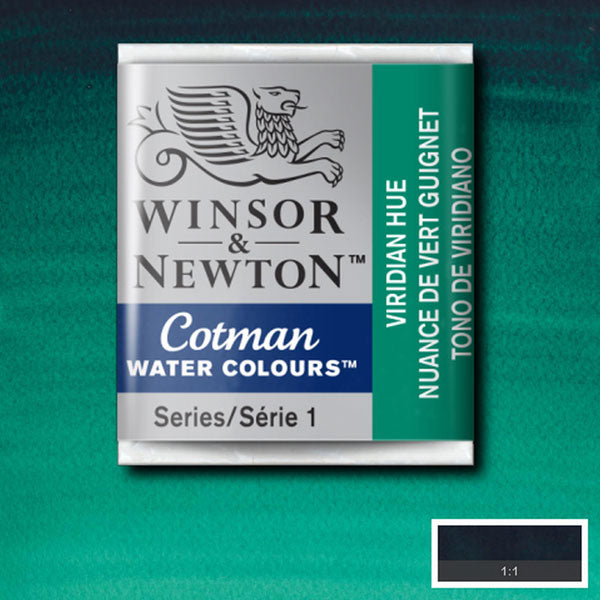 Cotman Watercolour Viridian Hue Half Pan