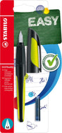 Ergonomic School Fountain Pen - STABILO EASYbuddy - M Nib - Black/Lime