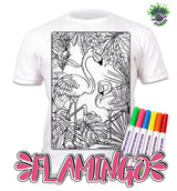Splat Planet PYO T-Shirt: Flamingo (Size 9 -11 Years)