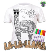Splat Planet PYO T-Shirt: Llama (Size 5-6 Years) Years)