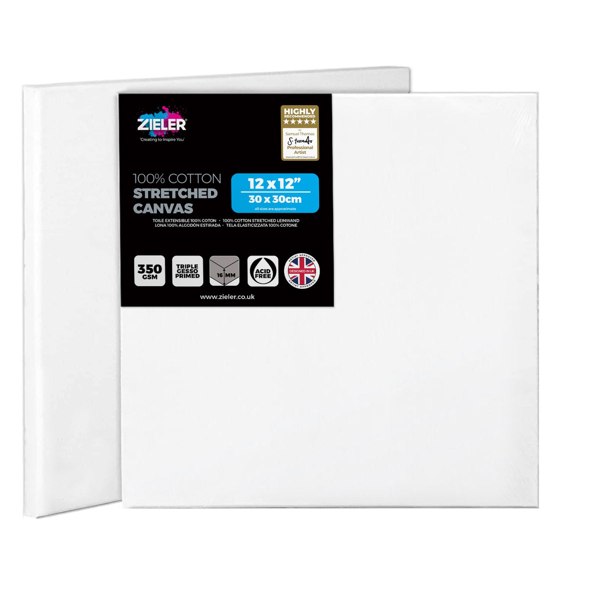 Canvas Primed 30x30cm 350gsm