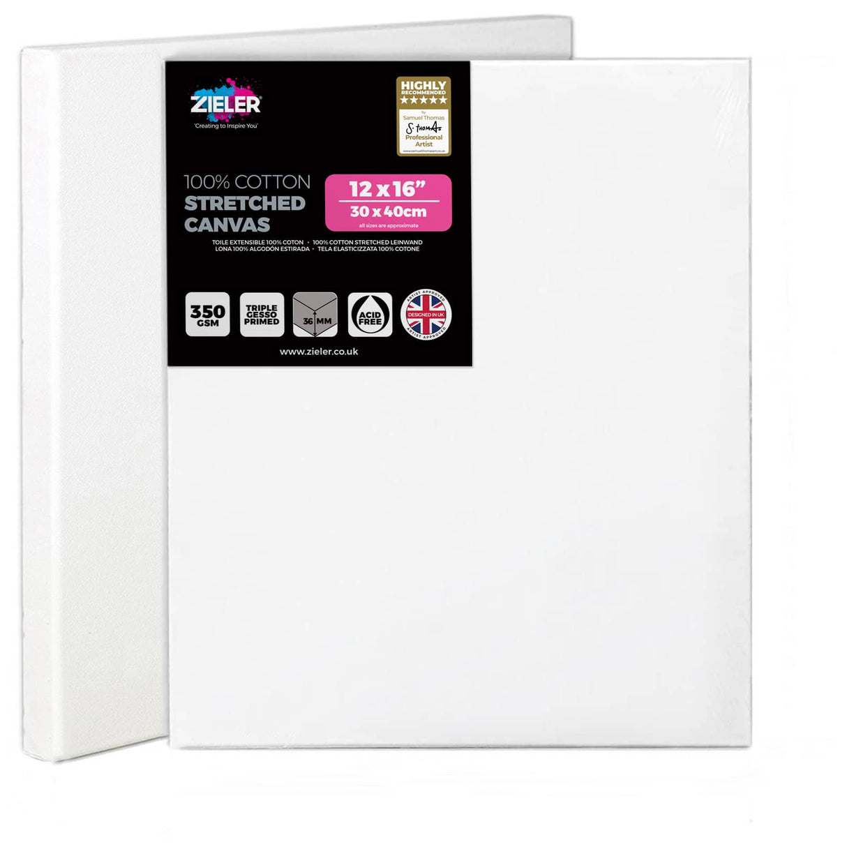 Zieler Deep Edge Canvas - 30x40cm (Pack of 2)