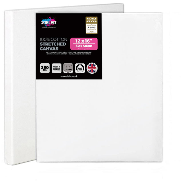 Zieler Deep Edge Canvas - 30x40cm (Pack of 2)