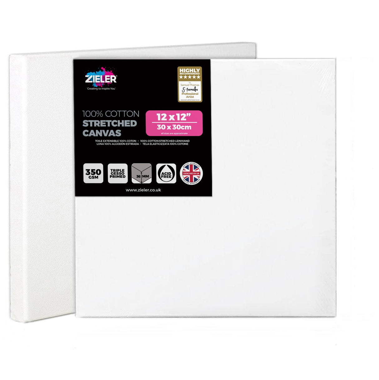 Zieler Deep Edge Canvas - 30x30cm (350gsm)