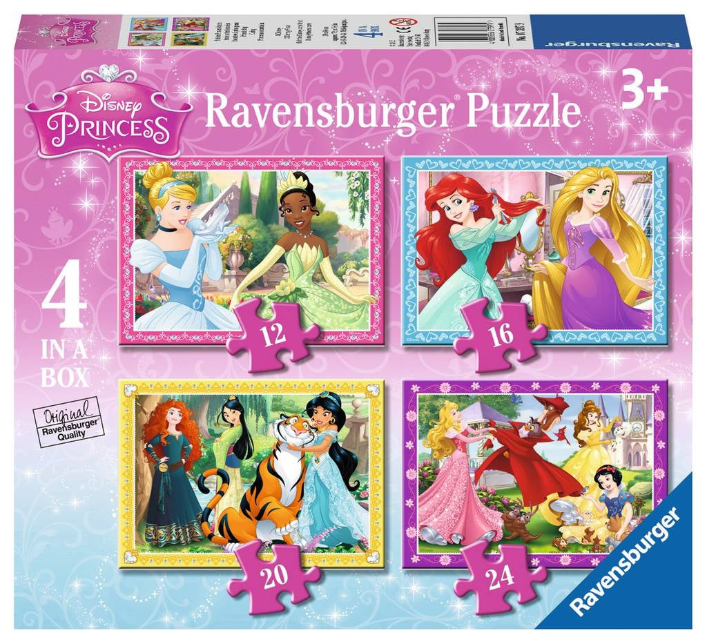 Disney Princess 4 In A Box Jigsaw Puzzles