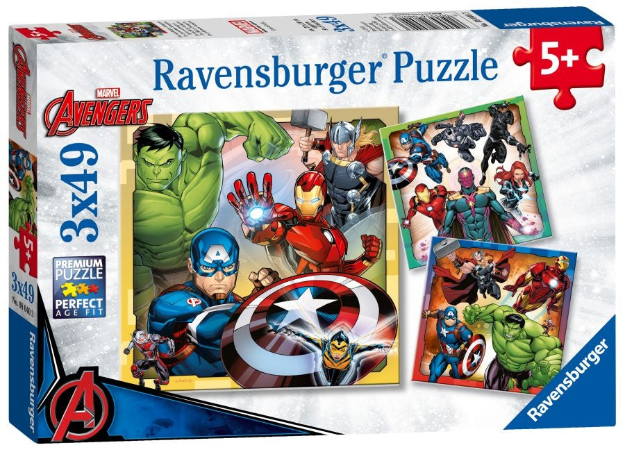 Avengers Assemble SP2枚 Ravensburger Marvel Avengers Assemble, 3x 49 Piece Jigsaw Puzzles