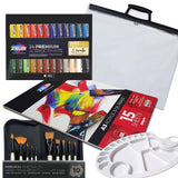 Zieler Acrylic Art Set in an A3 Clear Bag (37 Pieces)