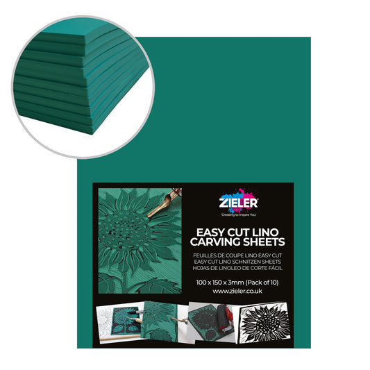 Soft cut lino - 10 sheets - 3mm x 100mm x 150mm (A