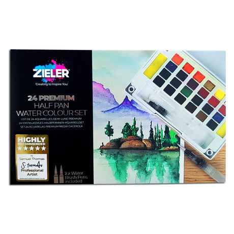 Watercolour 24 half pan set