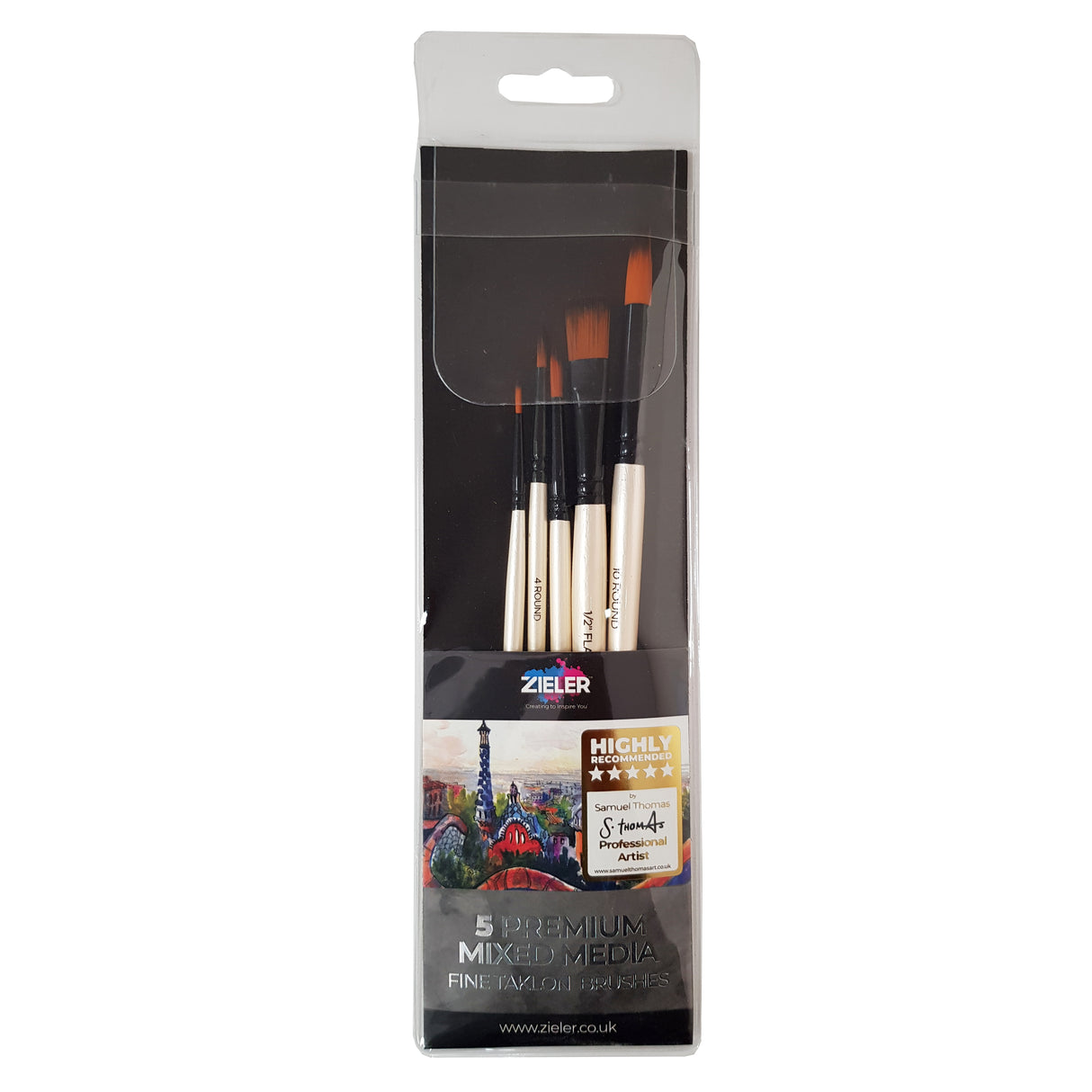 Zieler Brush Set Mixed Media Brushes (Set of 5)