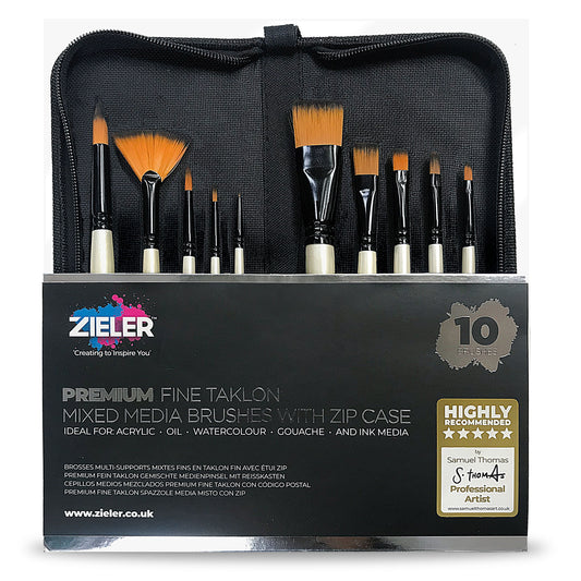 Premium brush zip case – set of 10